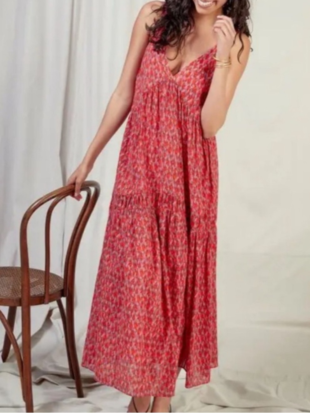 Joie Maxi Tiered Tea Rose Sundress Size XXL